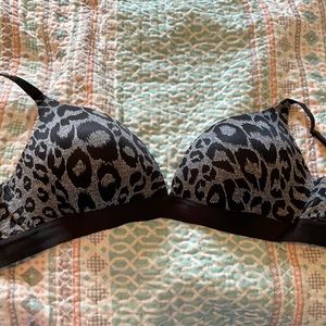 Black cheetah print bra